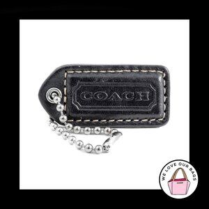 2" Med Y2K VINTAGE COACH Espresso Brown Leather Fob Bag Charm Keychain Hang Tag